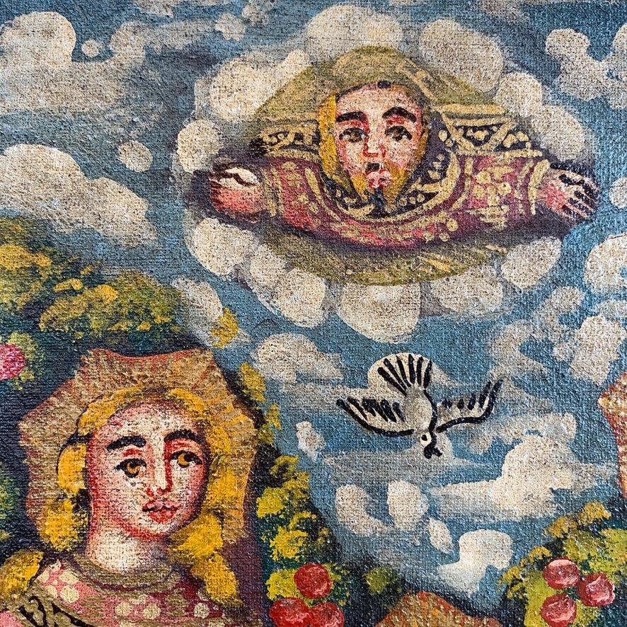 Cuzco School Oil Painting on Canvas of the Holy Family