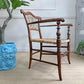 19th Century Herringbone Woven Elbow Chair with Stick Back