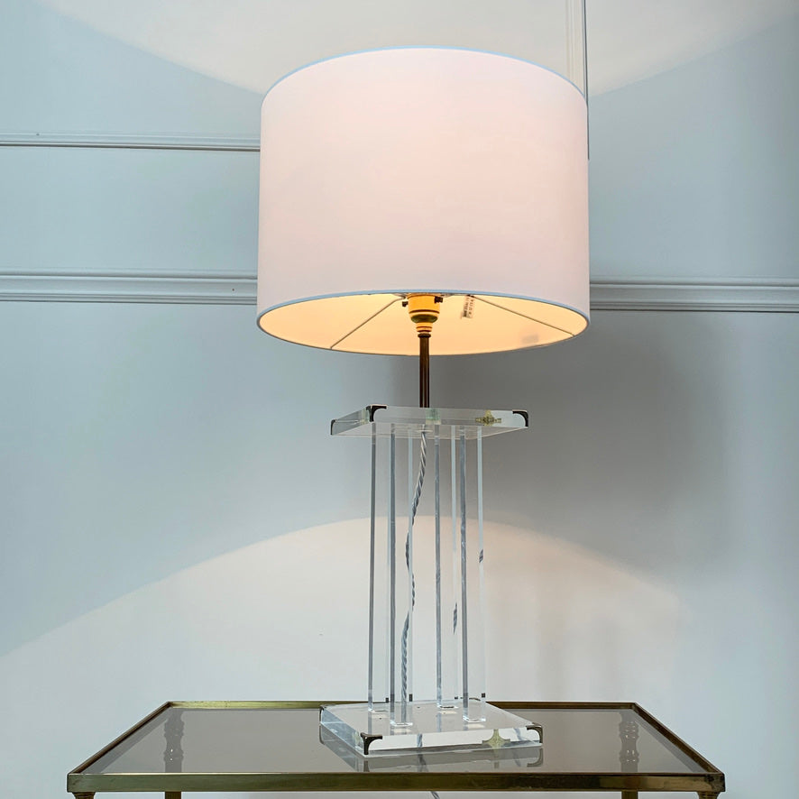 David Lange for Roche Bobois Lucite Table Lamp