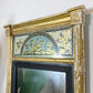 Georgian Gilt-Gesso Framed Wall Mirror with Inset Verre Eglomise Gilded Glass Frieze