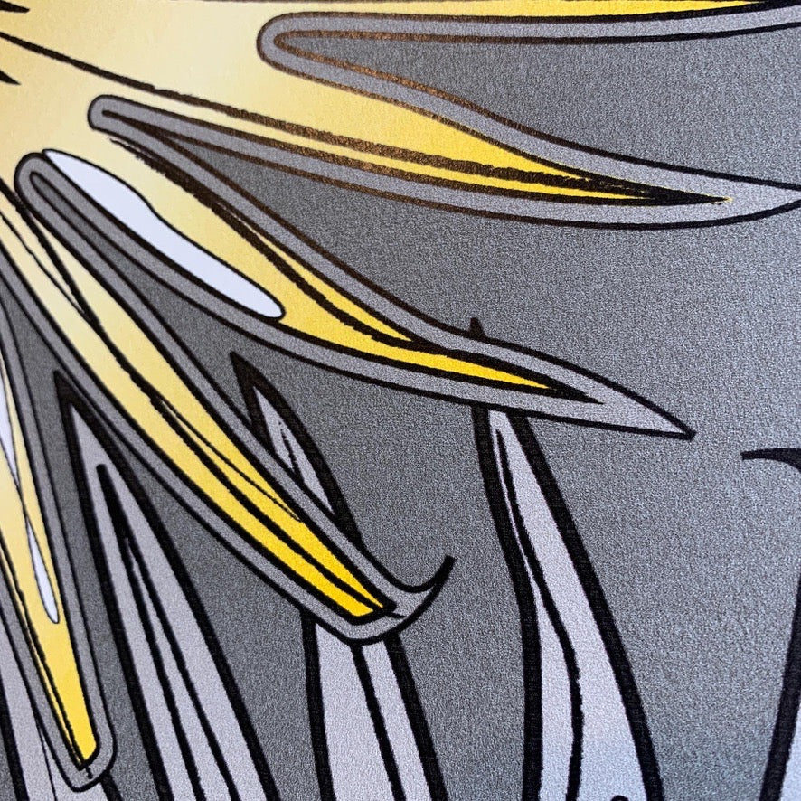 Fan Palm Wallpaper - 002 Graphite