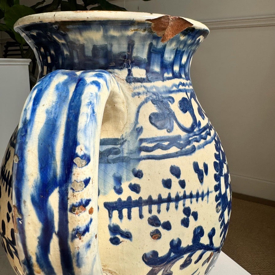 Antique Troita Popa Slipware Jug Romanian 1920's