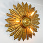 Carved Gilt Wood Church Sunburst Light Circa 1920