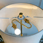 Superb Pair of Willy Daro Agate and Brass Table Lamps