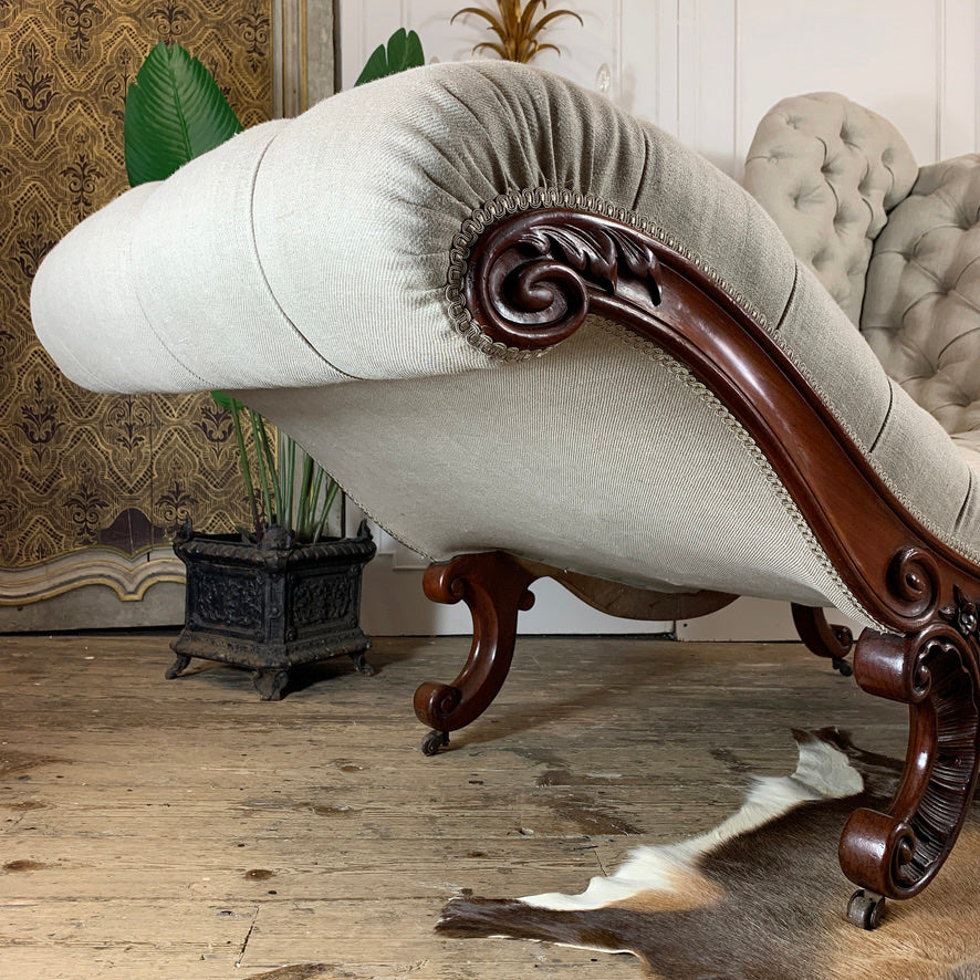 Rococo Revival John Henry Belter Meridienne/Recamier