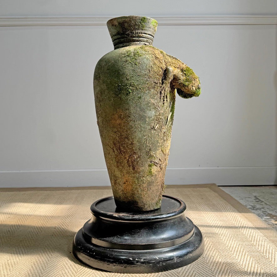Vintage Bearded Dragon Lizard Terracotta Garden Urn
