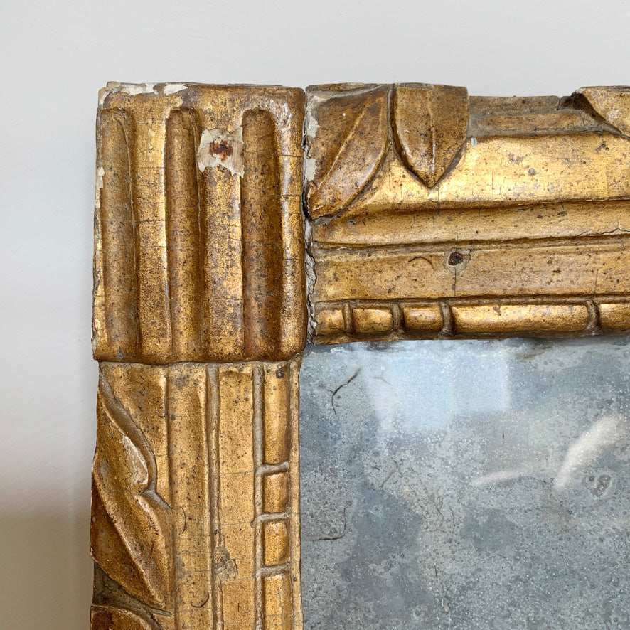 Early 19th Century French Gold Mercury Plate Mirror