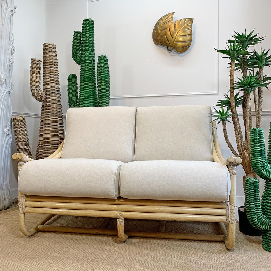 Angraves of Leicester Rattan Settee 1950's