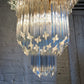 Venini Murano Quadriedri Chandelier 1970's
