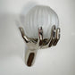 Vintage Maison Arlus Bronze Hand Wall Sconce in Silver France 1970's