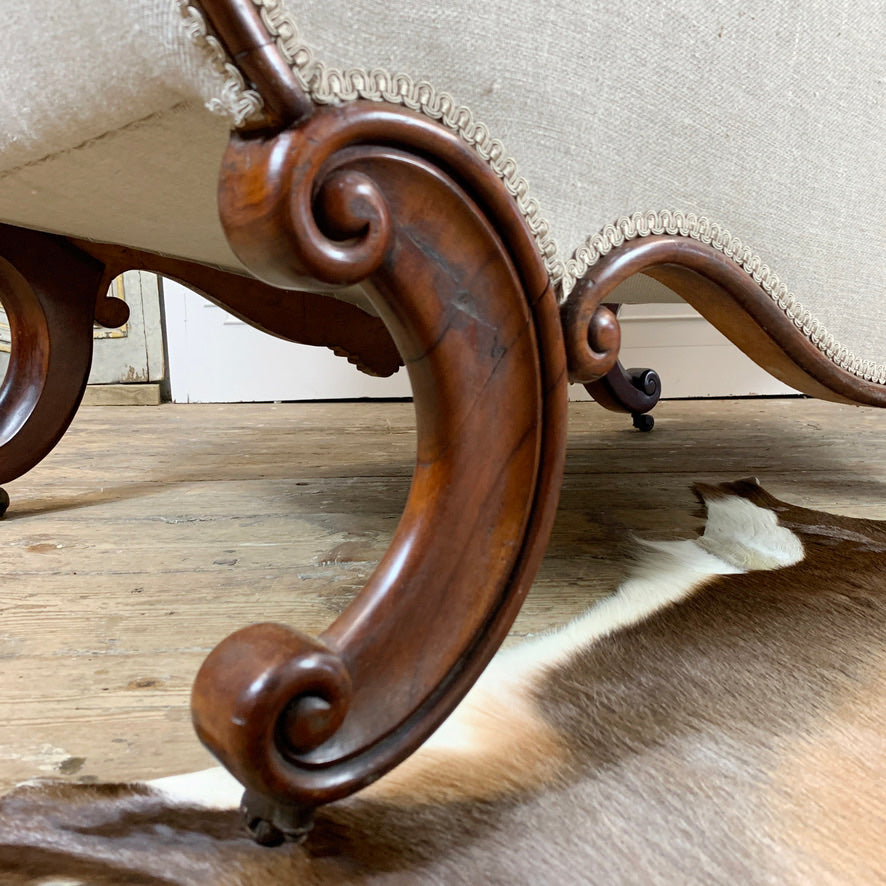 Rococo Revival John Henry Belter Meridienne/Recamier