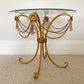 1970's Italian Gold Rope & Tassel Toleware Table