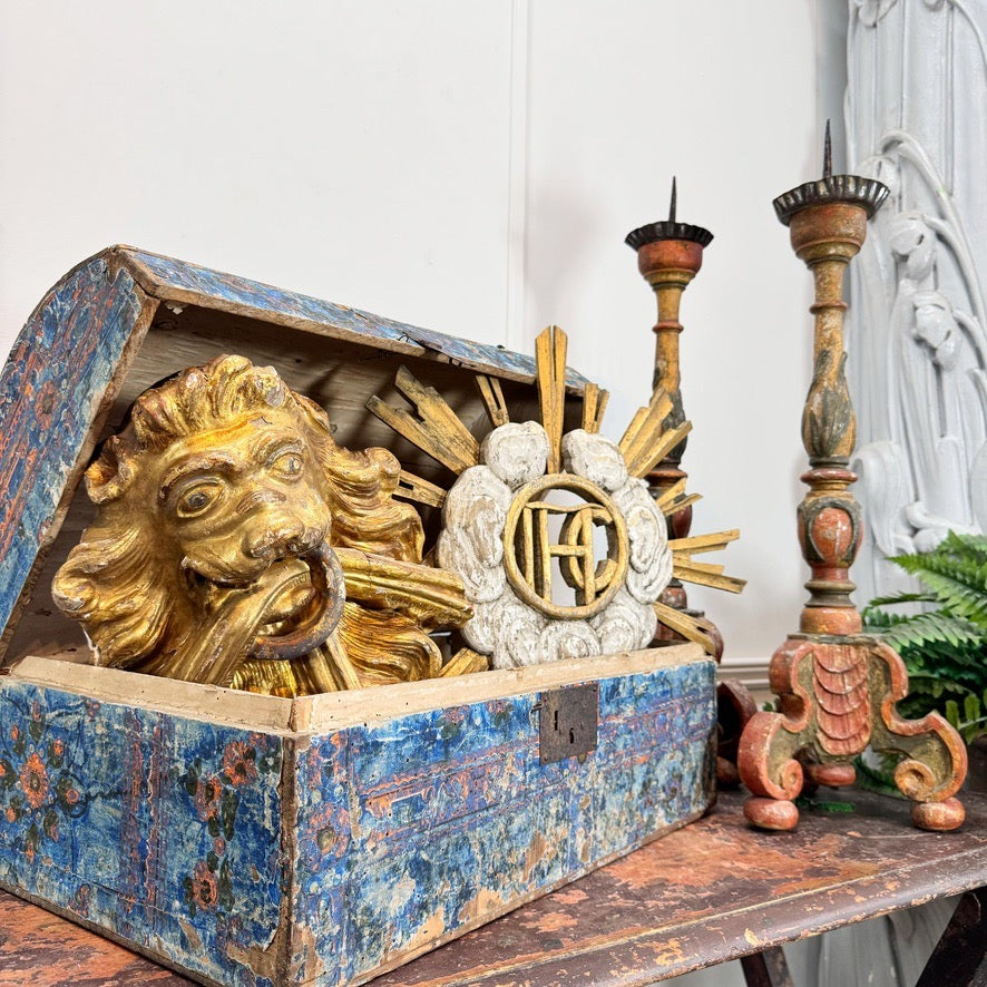 Antique Normandy Marriage Box 19th Century French