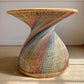 Italian Rainbow Rattan 'Emmanuelle' Peacock Coffee Table 1970's