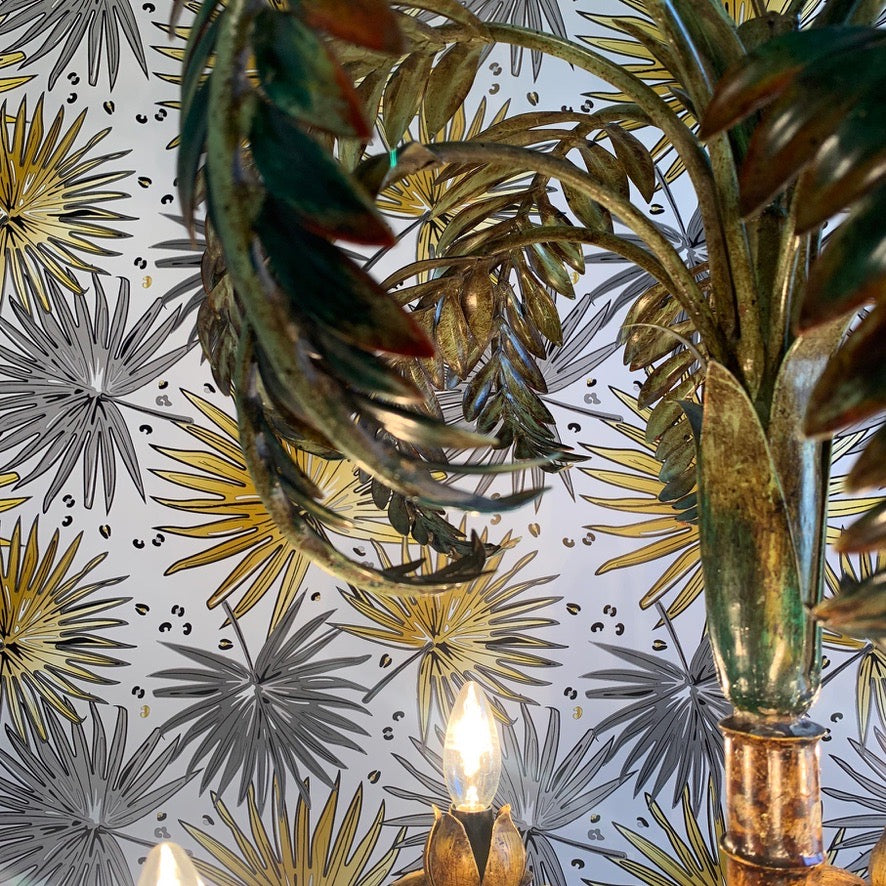 Fan Palm Wallpaper - 001 Chalk