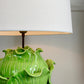 Jean Roger Life Size Green Ceramic Lettuce Table Lamp Paris 1950's