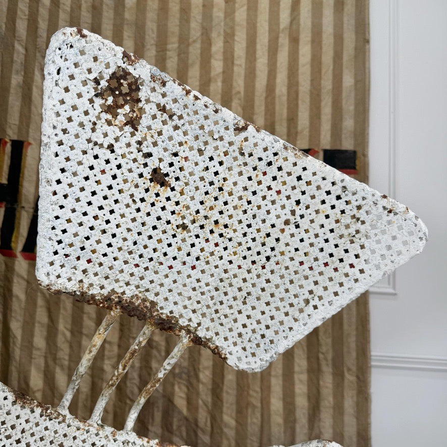 Mathieu Matégot Perforated Sheet and Tubular Metal Chairs