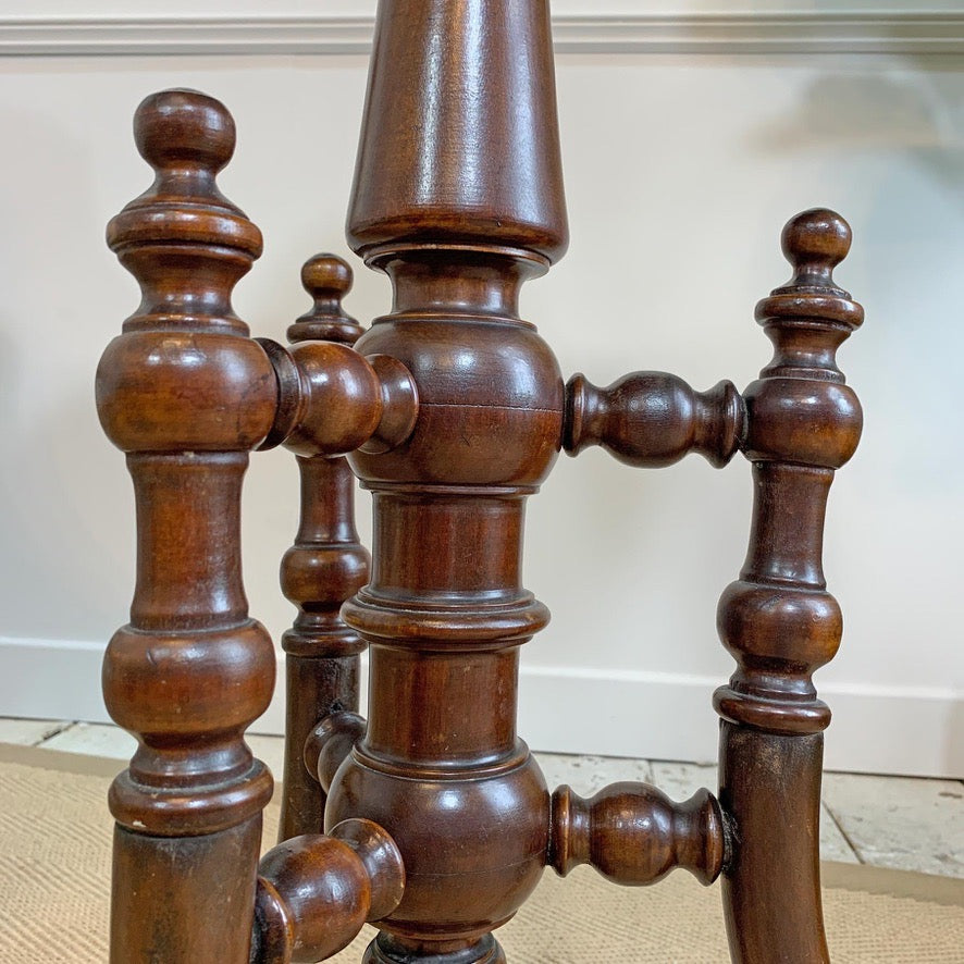 Antique Swedish Gypsy Table With Walnut Veneer