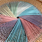Italian Rainbow Rattan 'Emmanuelle' Peacock Coffee Table 1970's