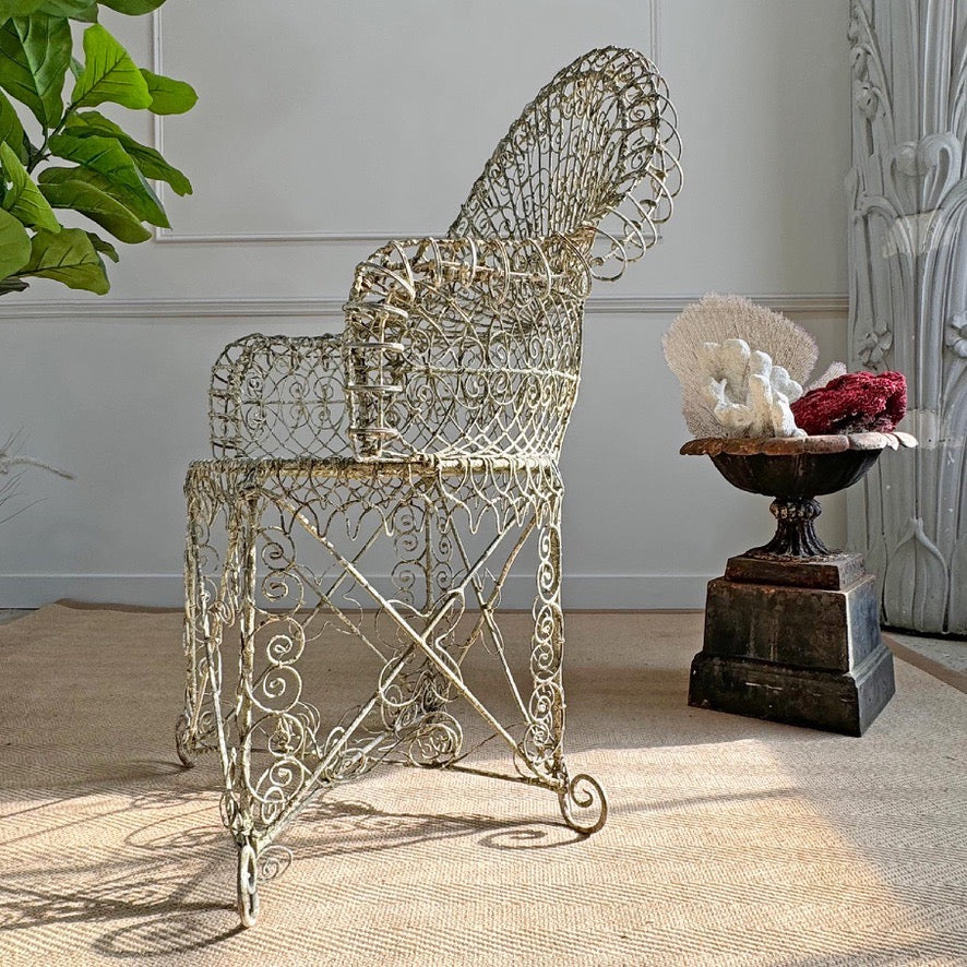Regency Decorative Wirework Garden Chair