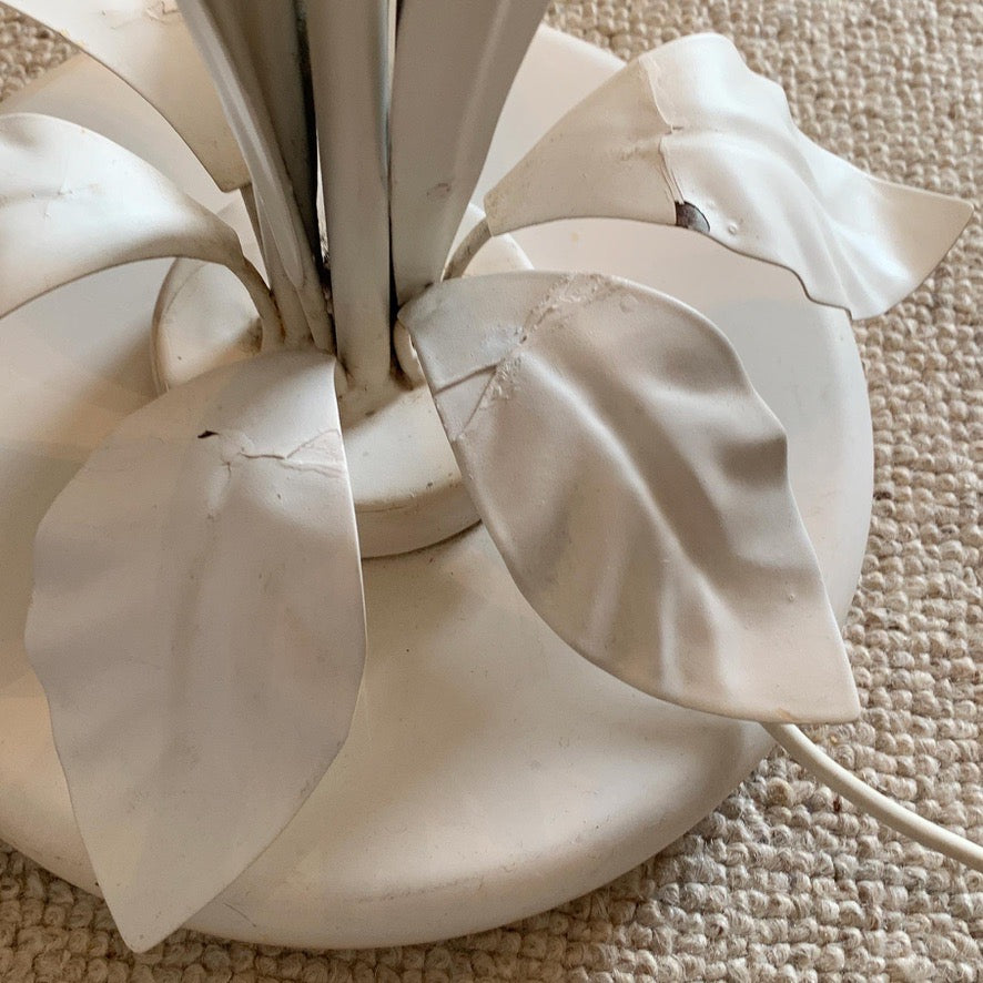 Hans Kogl White and Soft Pink Flower Floor Lamp