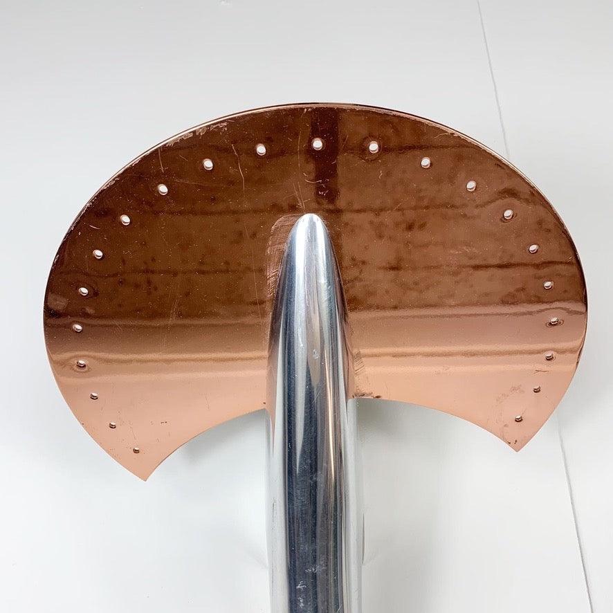 Pair of Copper & Silver Alien Wall Lights designed by Joan Auger
