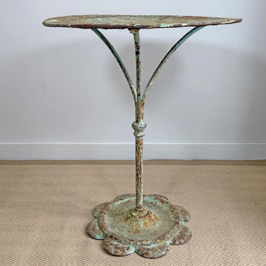 1920's French Green Iron Bistro Table