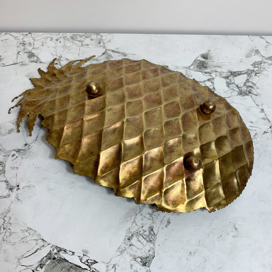 Maison Jansen Attributed Gold Pineapple Dish 1970's