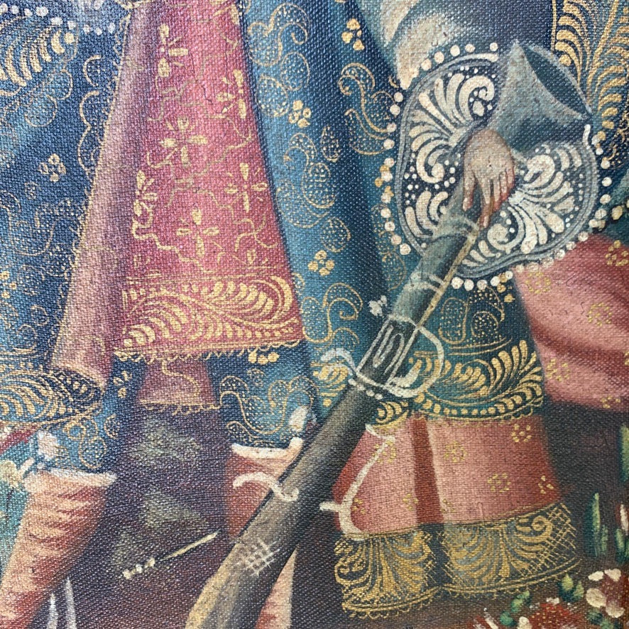 19th Century Cuzco School Oil On Canvas Archangel Michael