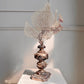 Wood and Gesso Altar Vase in Rose Silver 18th Century Italian