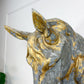Zinc and Gold Horse Head Butchers Trade Sign Flemish 1860