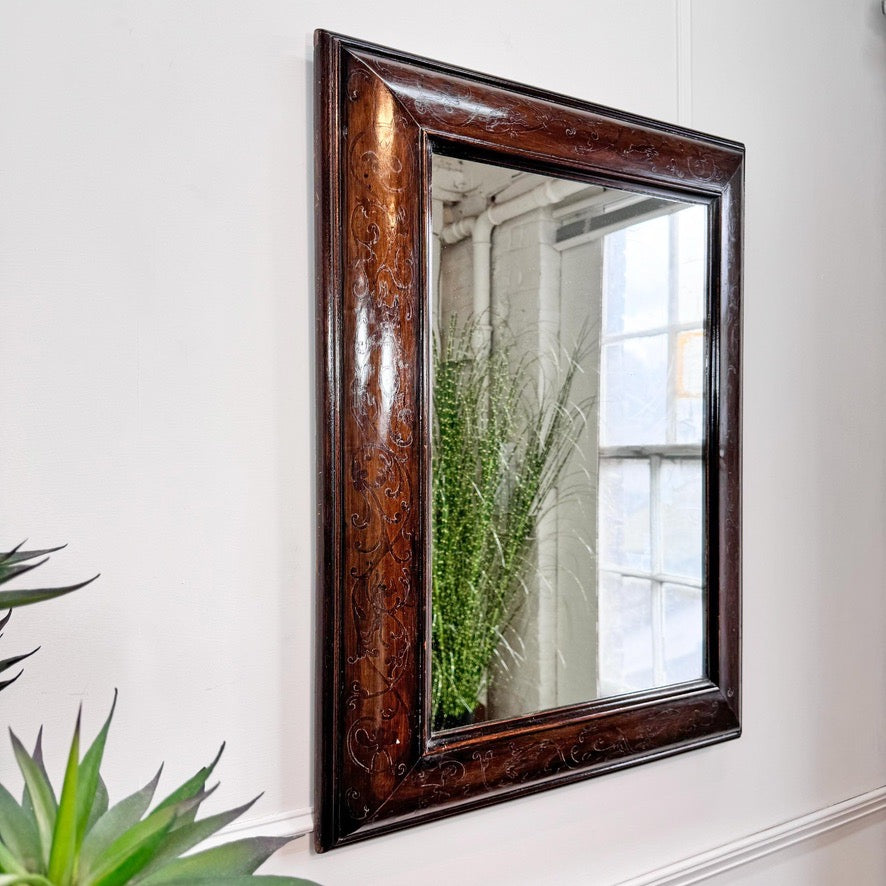 Antique Marquetry Mirror in the William and Mary style 18th Century