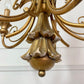 Italian Gold Wooden Scroll Chandelier 1960's