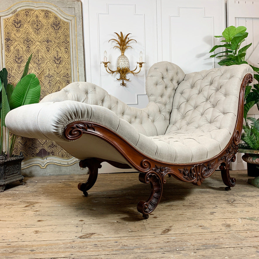 Rococo Revival John Henry Belter Meridienne/Recamier