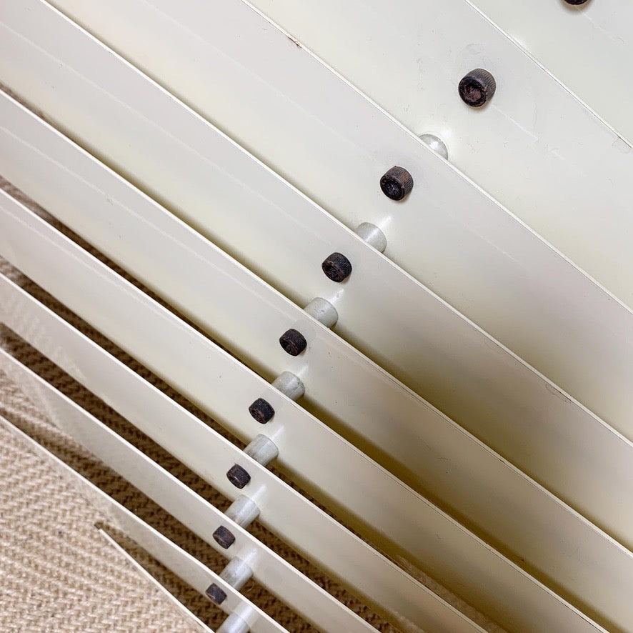 White Italian Sculptural Fan Designer Coffee Table 1970's