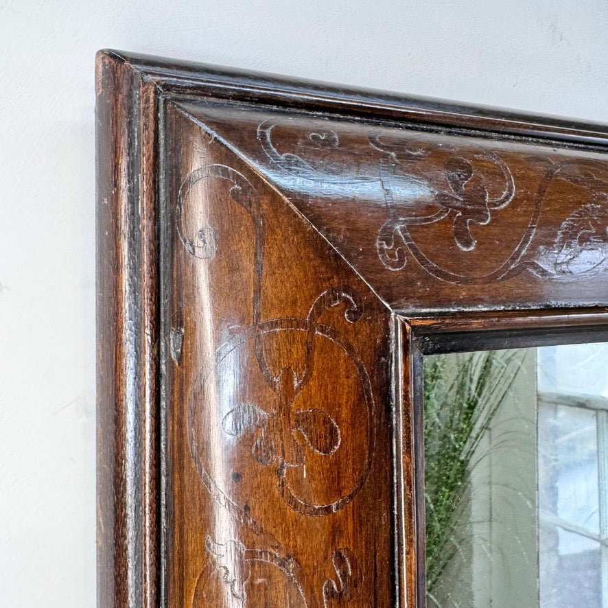 Antique Marquetry Mirror in the William and Mary style 18th Century