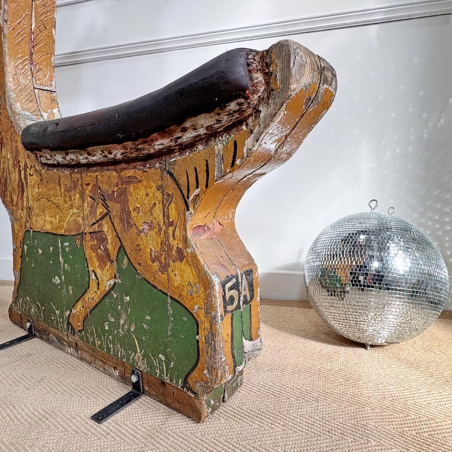 Antique Fairground Ride Circa 1930 Reindeer