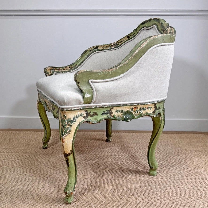 Antique Painted Venetian Chair Circa 1820