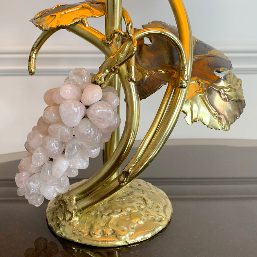 Isabelle Faure Rose Quartz Gold Table Lamp