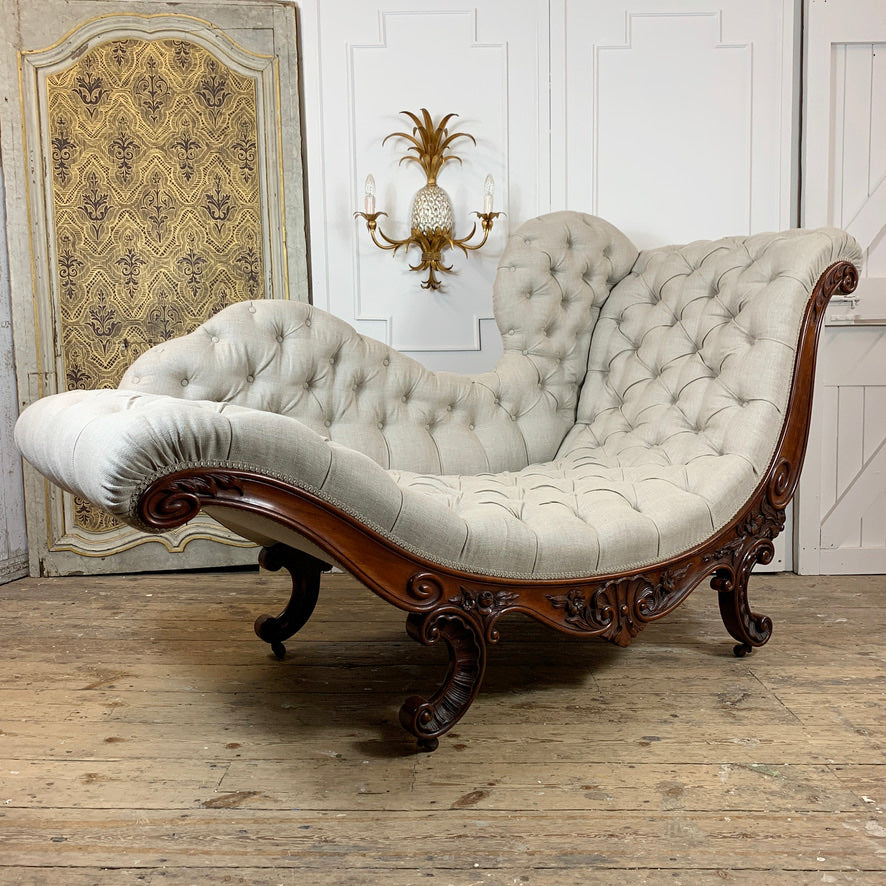 Rococo Revival John Henry Belter Meridienne/Recamier