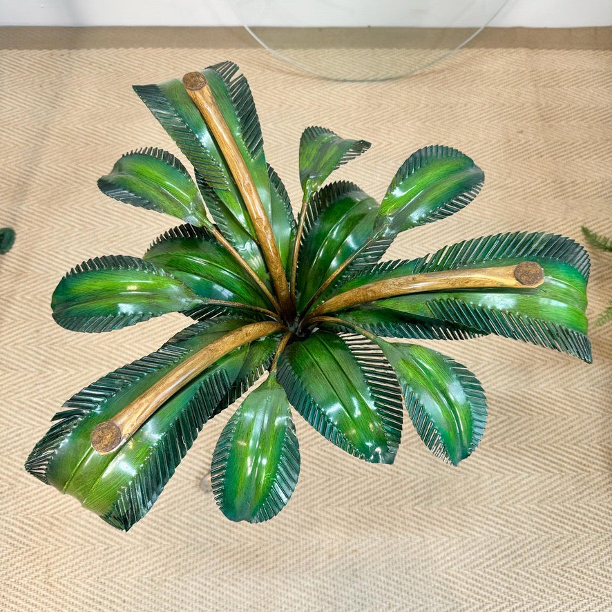 1970's Italian Toleware Faux Bamboo Palm Table
