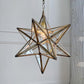 1920's Moravian Glass Star Pendant Ceiling Light