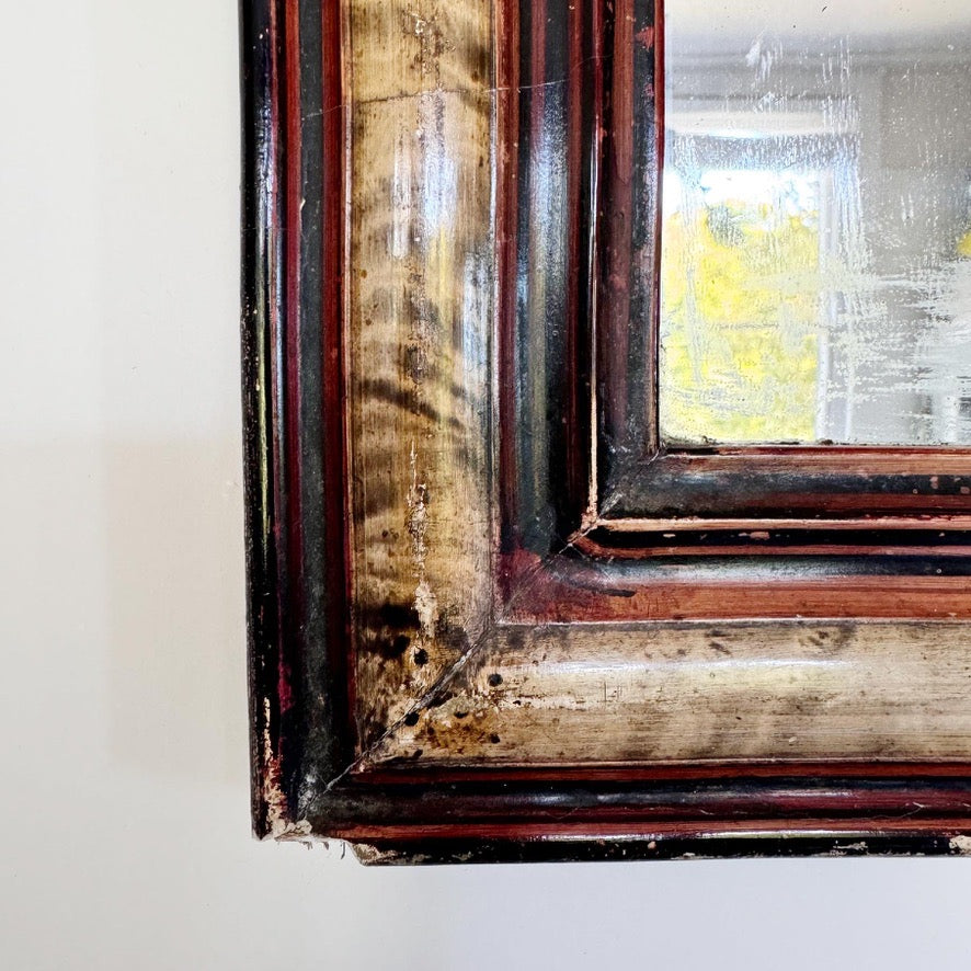 Antique Trompe L'oeil Louis Philippe 'Tiger' Mirror