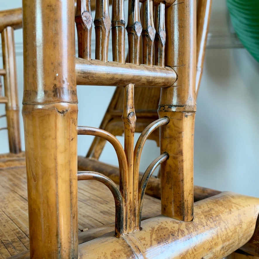 Mid Century Taiwanese Hand Made Bamboo Armchair