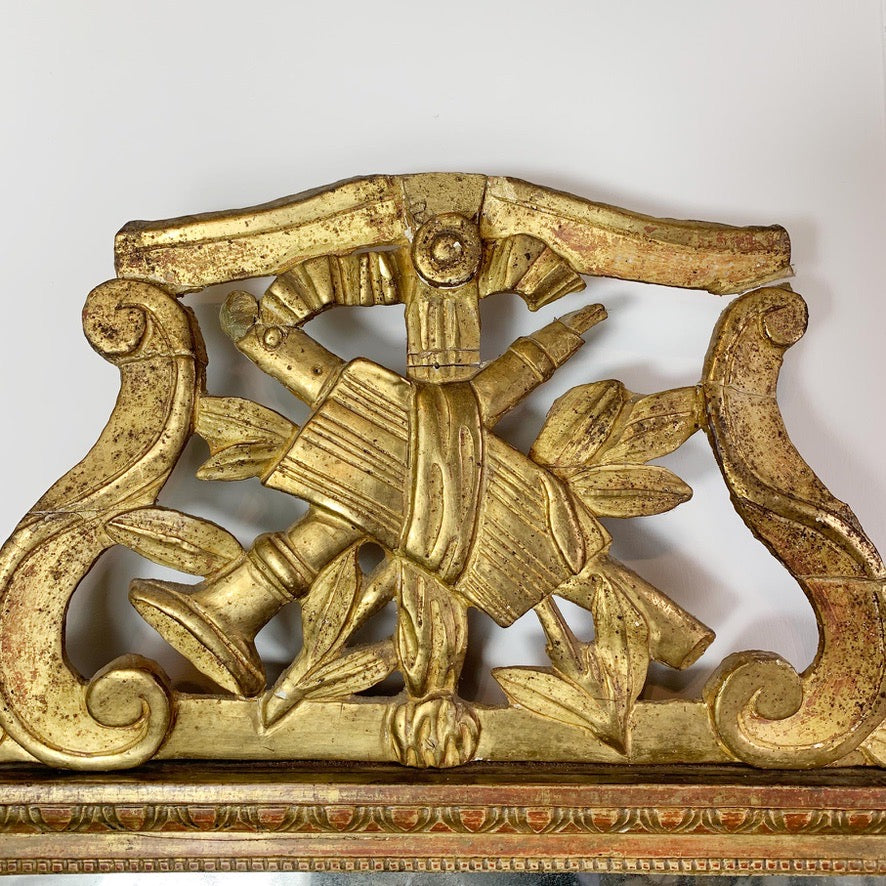 Superb Large 18th Century Louis XVI Gilt Wood Mirror