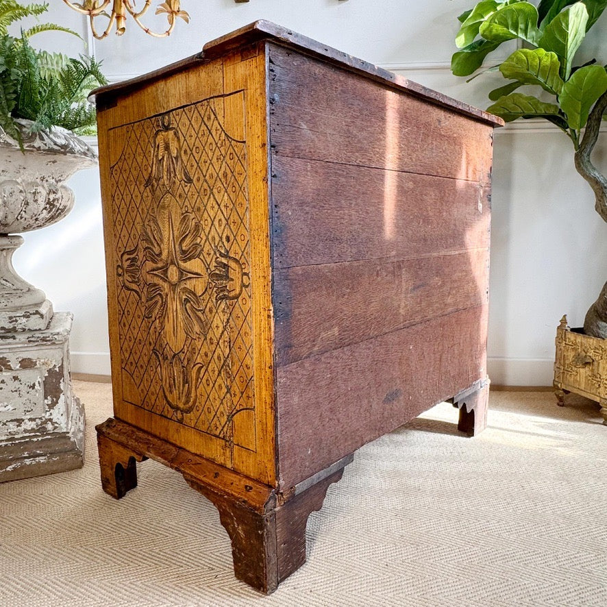 18th Century Carved Ash Dutch Serpentine Chest of Drawers