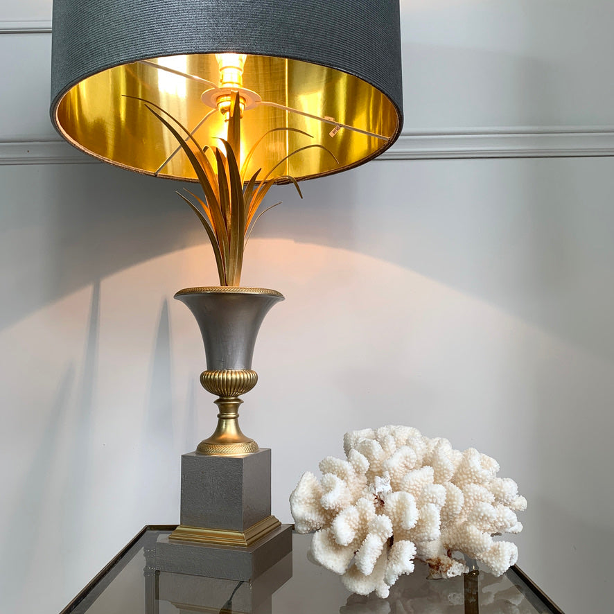 Maison Charles Vase Roseaux Silver & Gold Table Lamp