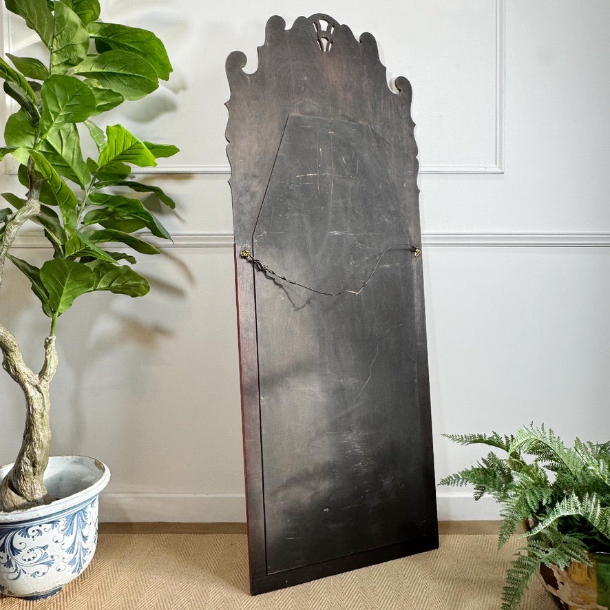 George I Style Large Red Chinoiserie Wall Mirror