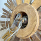 Antique Water Gilt Wood Chapel Sunburst Flush Light