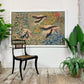 1950's Robert Debiève Cubist Screen Print 'Flight of Flamingos'